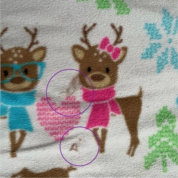 4/$25 St Eve Fleece Pajama Pants Holiday Rain deer Size 12 Bow Elastic Waistband - Picture 4 of 6